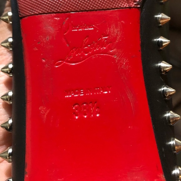 Christian Louboutin Spikeds Flats womens 38 1/2 - Picture 5 of 9